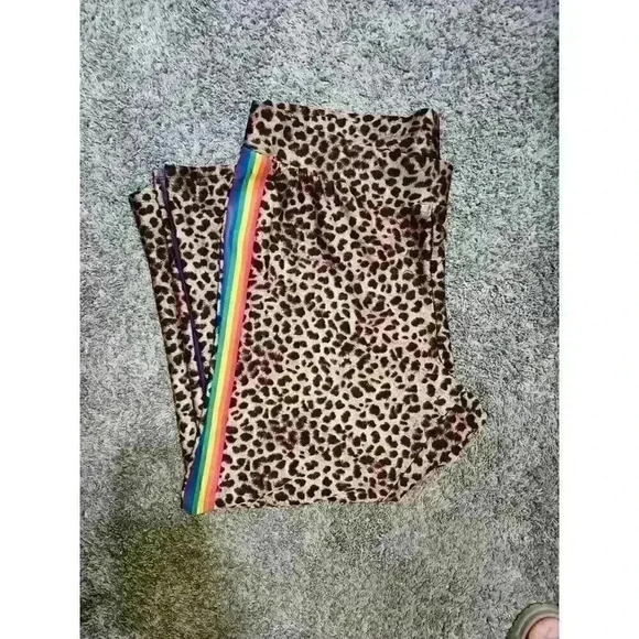 Torrid‎ Leopard Liquid Full Lenght Leggings Rainbow Pride Size 3 - Picture 1 of 5
